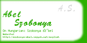 abel szobonya business card